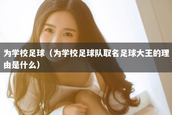 为学校足球（为学校足球队取名足球大王的理由是什么）